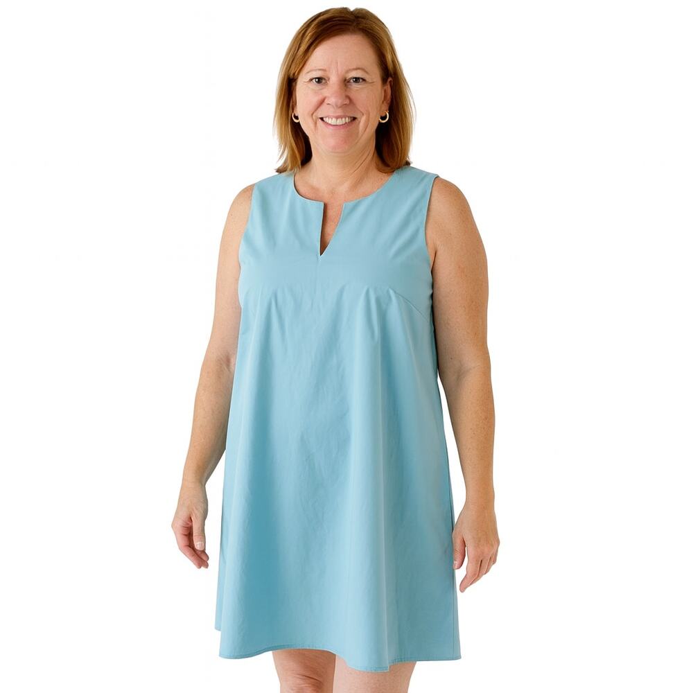 Alfani Women’s Sleeveless Split Neck Midi Dress with Pockets - Size Large